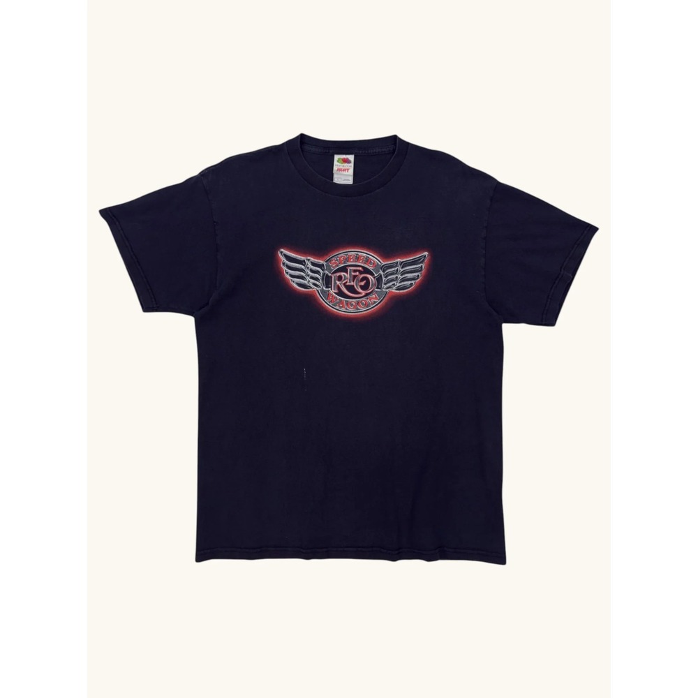 REO Speedwagon 2005 Tour T-Shirt Mens L Black Fruit of the Loom Rock Band Tee